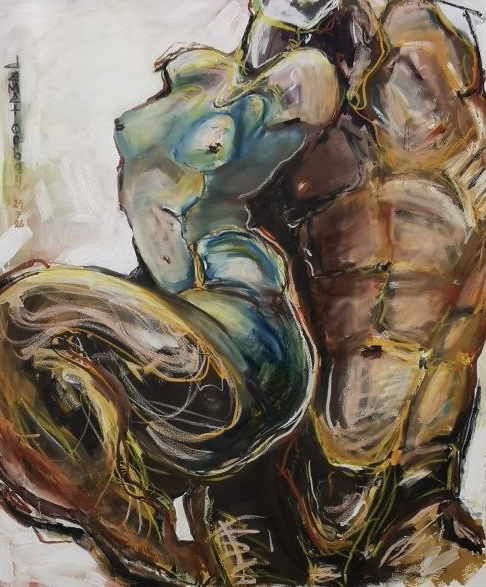 original artistic expresionist figurative painring